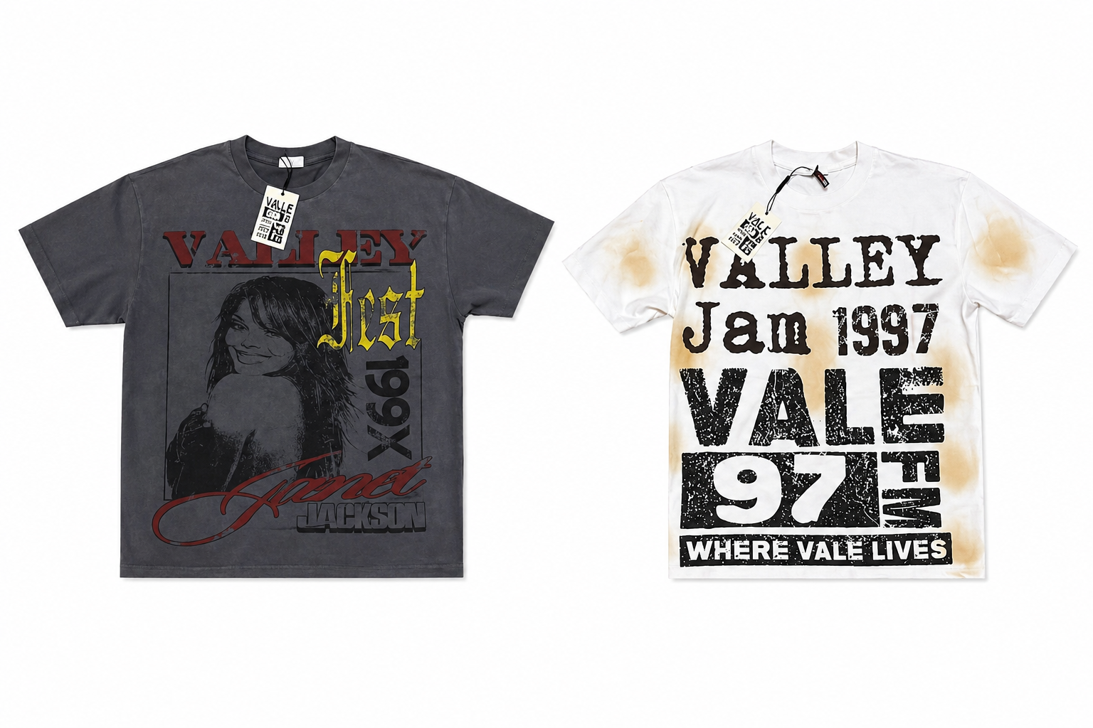 Valley Jam 1997 Graphic Tee (White,black)